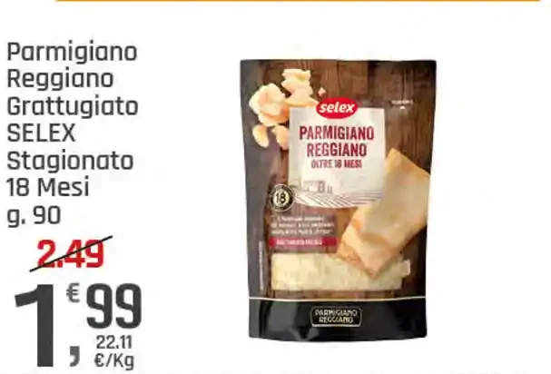 Parmigiano Reggiano grattugiato Selex