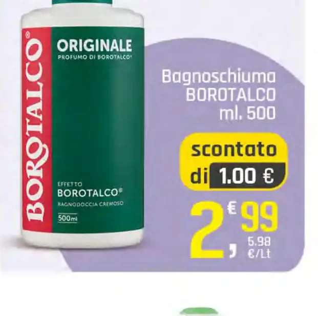 Bagnoschiuma Borotalco