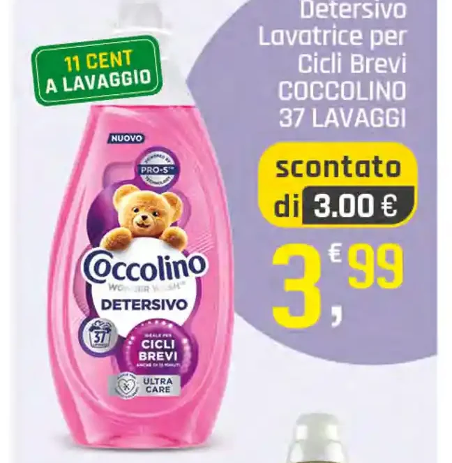 Detersivo lavatrice Coccolino