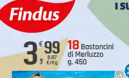 Bastoncini di merluzzo Findus