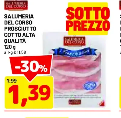 Prosciutto cotto alta qualità