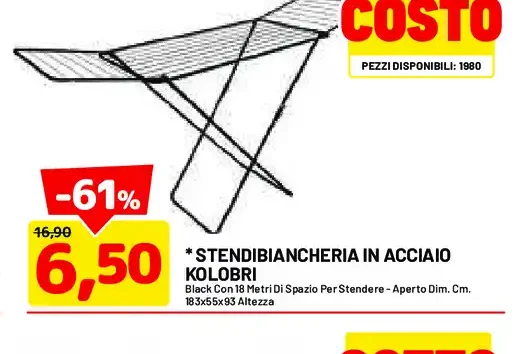 Stendibiancheria in acciaio Kolibri