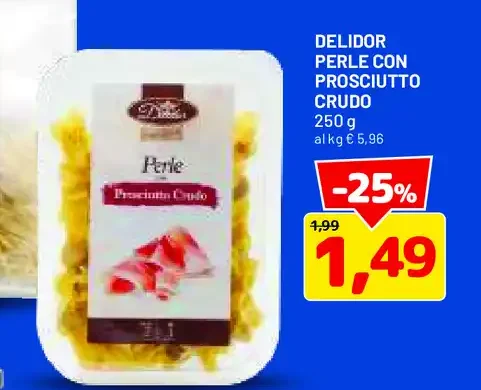 Perle con prosciutto crudo Delidor