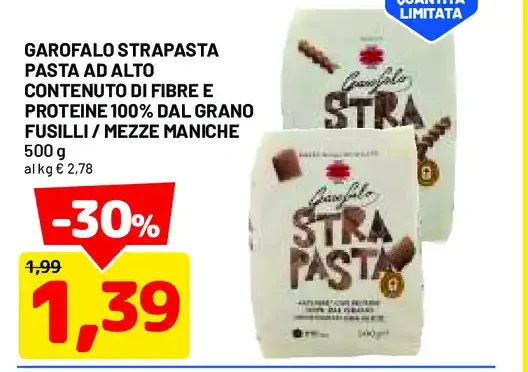 pasta ad alto contenuto di fibre e proteine