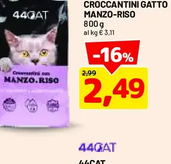 Croccantini gatto manzo-riso