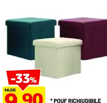 Pouf richiudibile in PVC