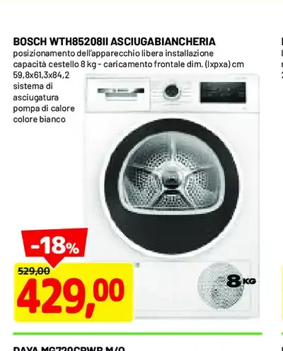 Asciugabiancheria Bosch WTH85208II