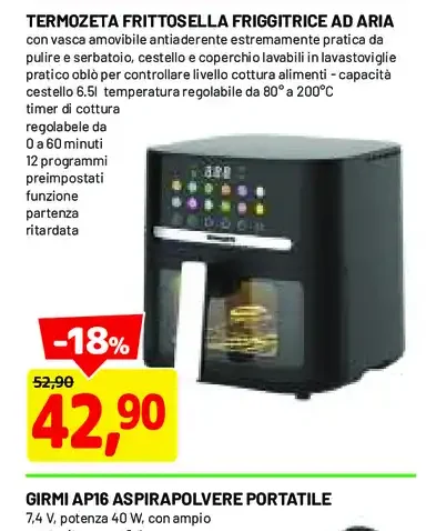 Friggitrice ad aria Termozeta FrittoSella