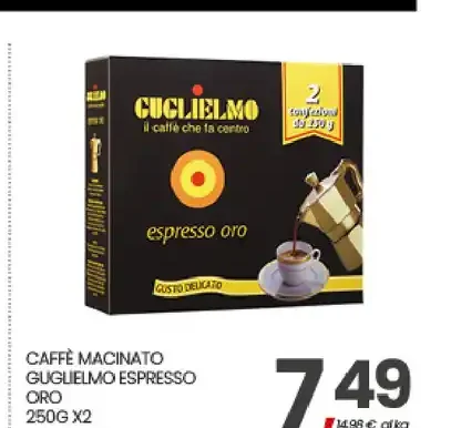 Caffè macinato Guglielmo Espresso Oro