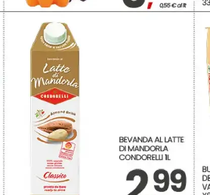 Bevanda al latte di mandorla Condorelli