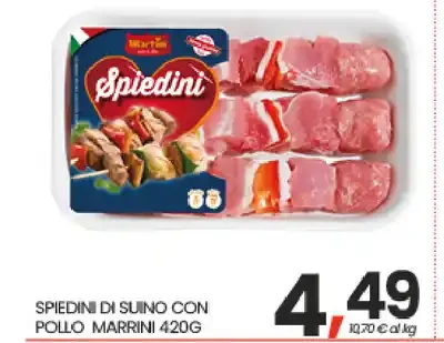 Spiedini di suino con pollo Marrini