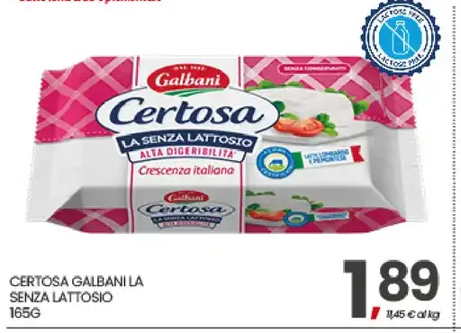 Certosa Galbani senza lattosio