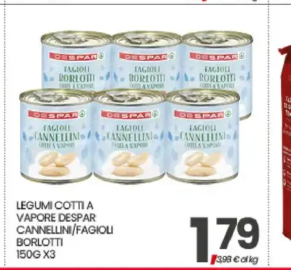 Legumi cotti a vapore Despar