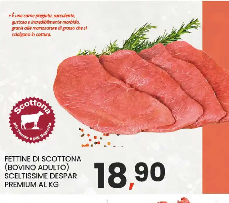 Fettine di scottona bovino adulto Despar Premium