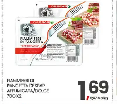 Fiammiferi di pancetta Despar affumicata/dolce