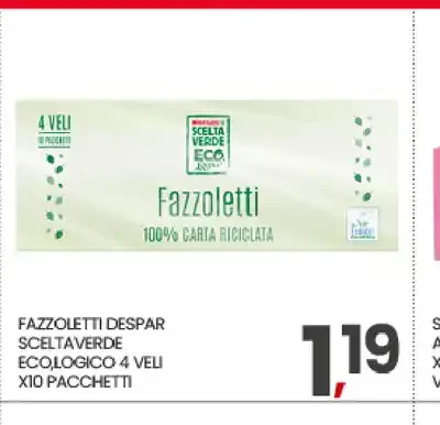 Fazzoletti Despar Scelta Verde Ecologica