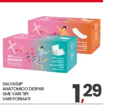 Salvaslip anatomico Despar Xme