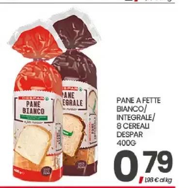 Pane a fette bianco/integrale Despar