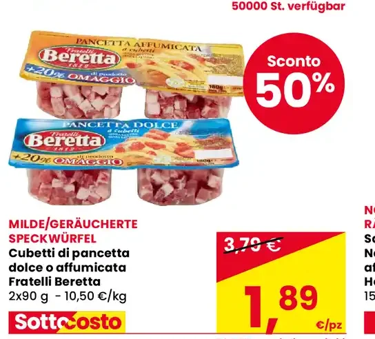 Cubetti di pancetta Beretta