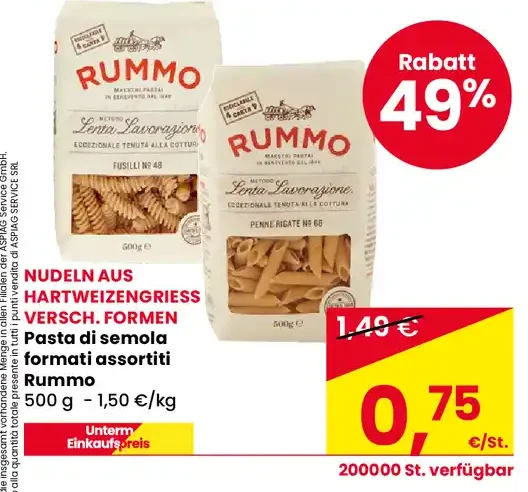 Pasta di semola Rummo assortita