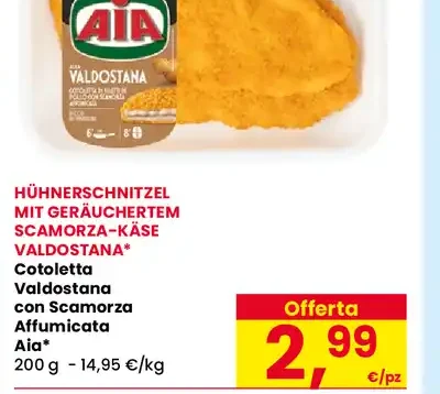 Cotoletta valdostana con scamorza affumicata