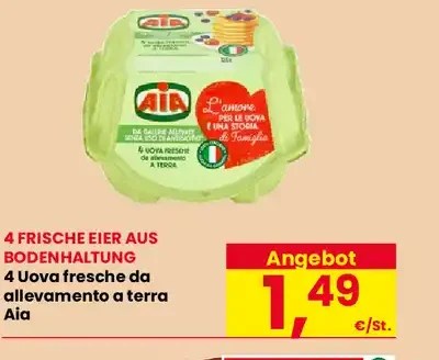 Uova fresche da allevamento a terra