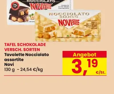 Tavolette Nocciolato assortite