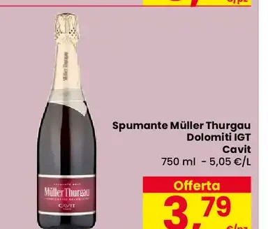 Spumante Müller Thurgau Dolomiti IGT