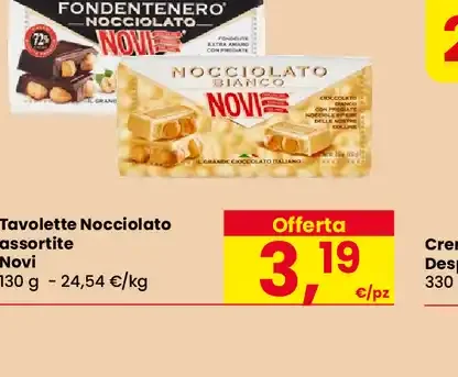 Tavolette Nocciolato assortite