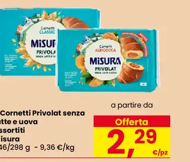 Cornetti senza latte e uova assortiti