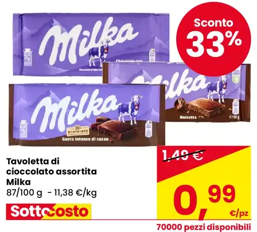 Tavoletta di cioccolato assortita Milka