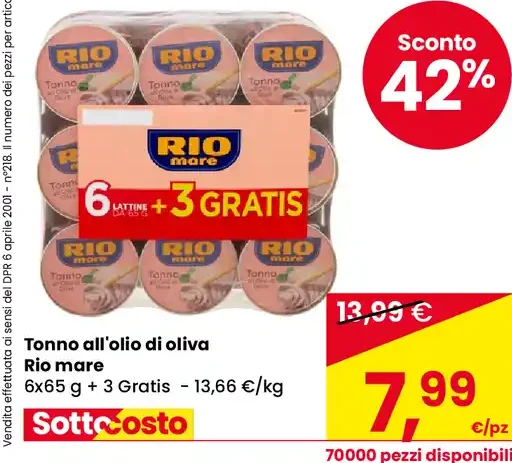 Tonno all'olio di oliva Rio Mare