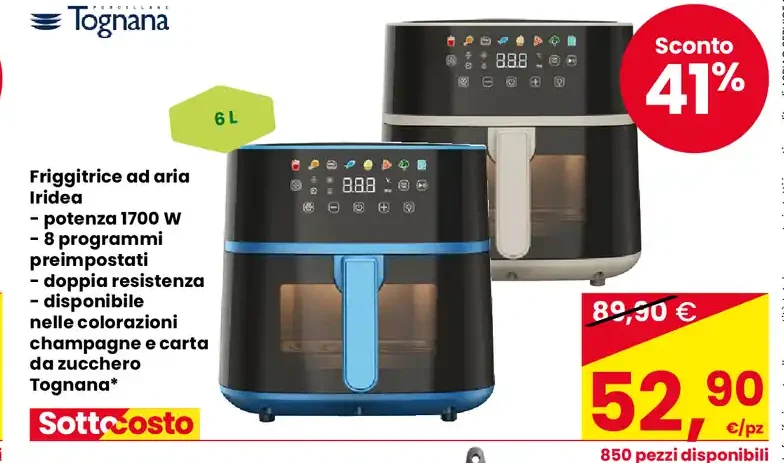 Friggitrice ad aria 6 L Tognana