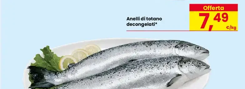 Anelli di totano decongelati