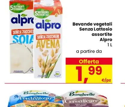 Bevande vegetali senza lattosio