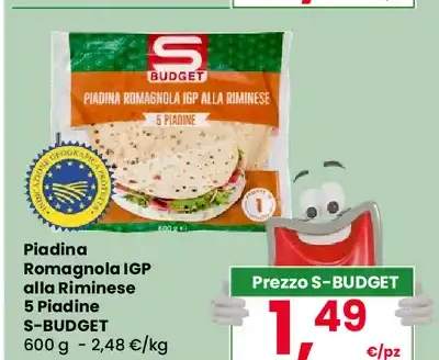Piadina Romagnola IGP alla Riminese S-BUDGET