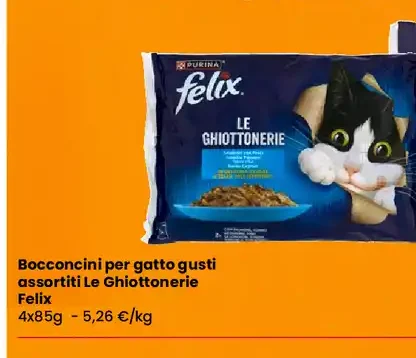 Bocconcini per gatto gusti assortiti Le Ghiottonerie Felix