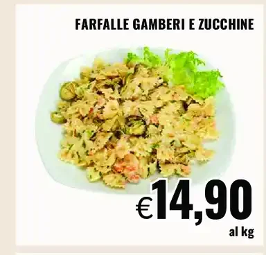 Farfalle gamberi e zucchine