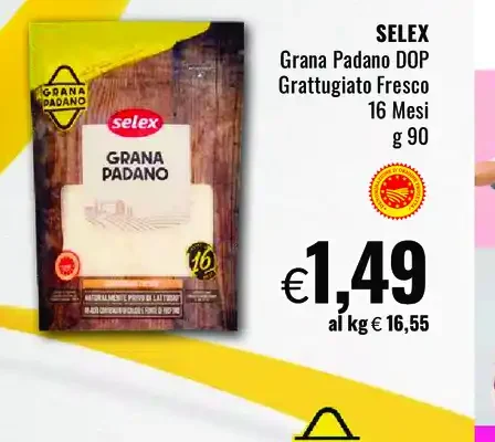 Grana Padano DOP grattugiato fresco 16 mesi