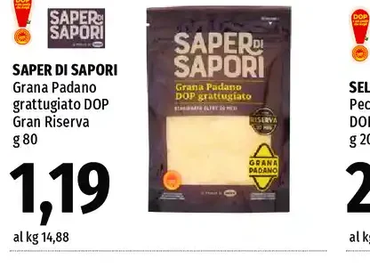 Saper di Sapori Grana Padano grattugiato DOP Gran Riserva
