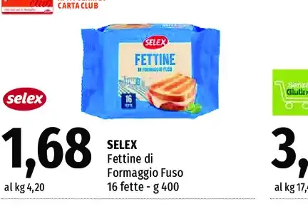 Selex fettine di formaggio fuso