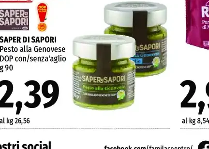 Saper di Sapori pesto alla Genovese DOP con/senza aglio