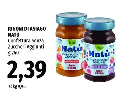 Confettura senza zuccheri aggiunti
