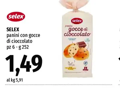 Panini con gocce di cioccolato