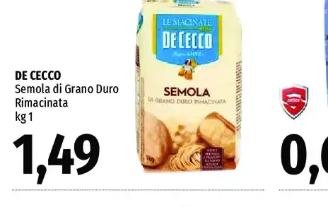 Semola di grano duro rimacinata
