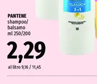 Pantene shampoo balsamo