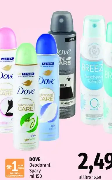 Deodoranti spray assortiti Dove