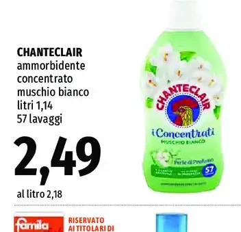 Ammorbidente concentrato Chanteclair Muschio Bianco