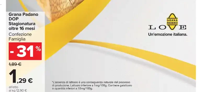 Grana Padano DOP stagionatura oltre 16 mesi