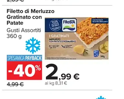 Filetto di merluzzo gratinato